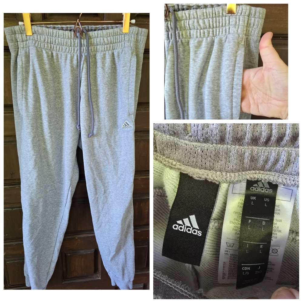 Adidas Sweatpants/Jogger Men's Medium Gray Team Issue Limited Edition "Gray Out"